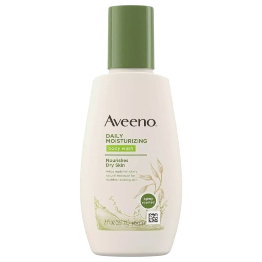 Aveeno Daily Moisturizing Body Wash Nourishes Dry Skin 2oz/60mL